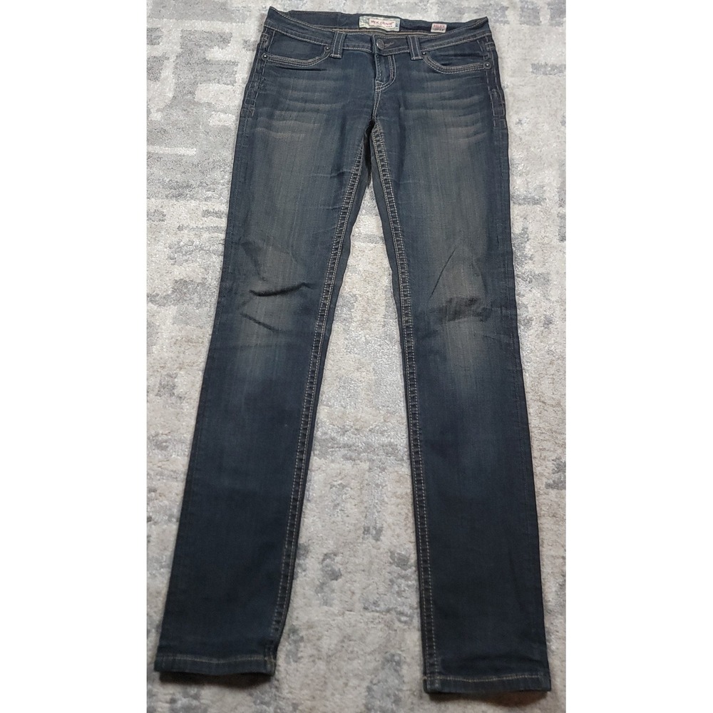 Mek Denim US Belize Cigarette Stitching Women's Blue‎ Jeans Sz 29x34